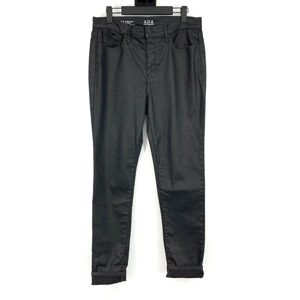 a.n.a. Jeans Black Coated High Rise Skinny Pants